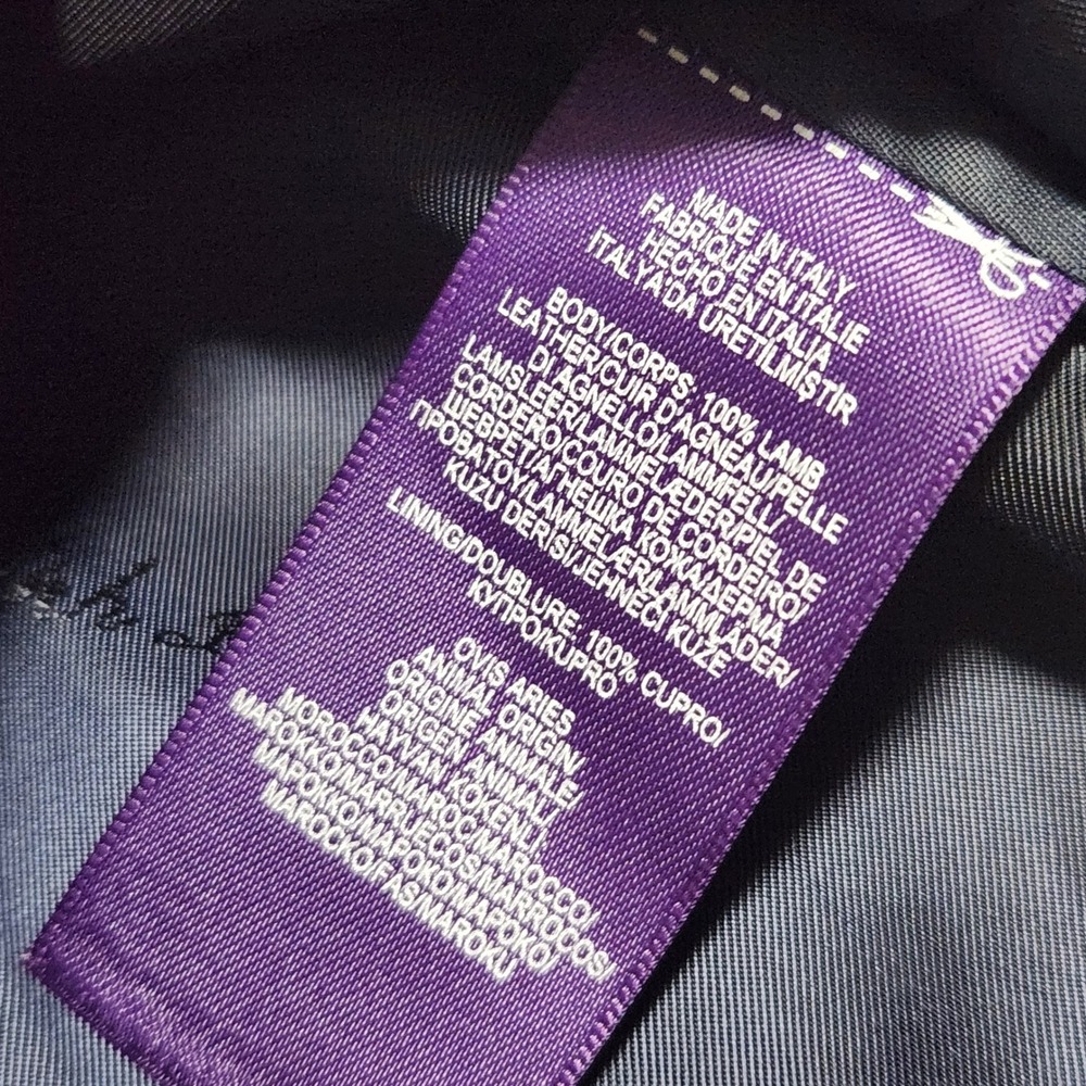 NWT $4,990 Ralph Lauren Purple Label Luiza Navy Leather Dress Size 4 - Picture 3 of 16